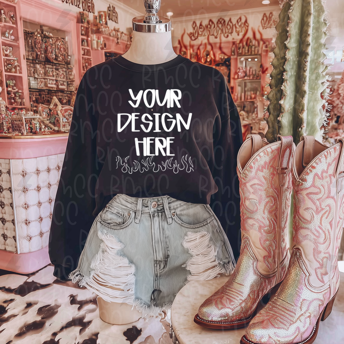 Mock Up | Black Sweatshirt