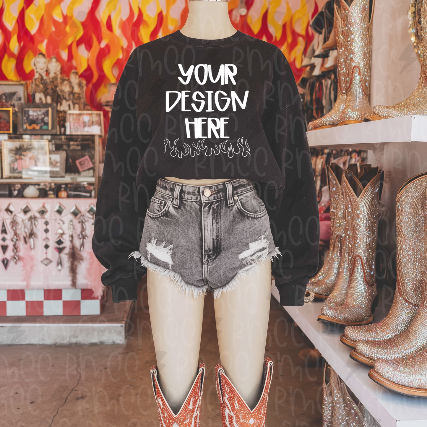 Mock Up | Black Sweatshirt