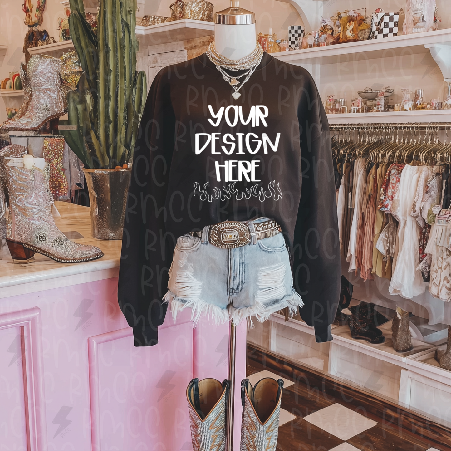 Mock Up | Black Sweatshirt