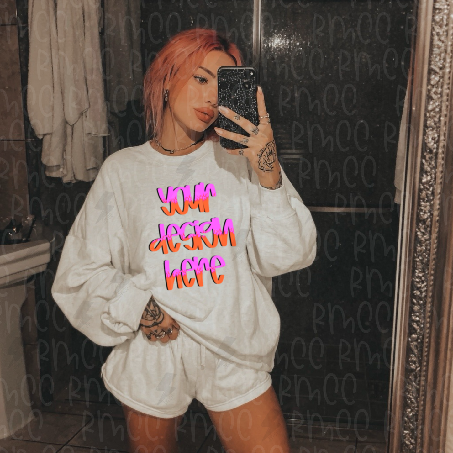 Mock Up | White Sweatshirt