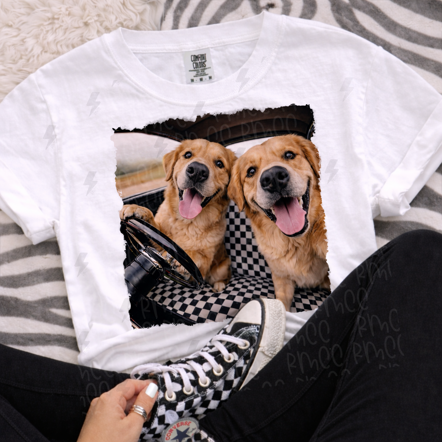 ride or die golden retriever | PNG