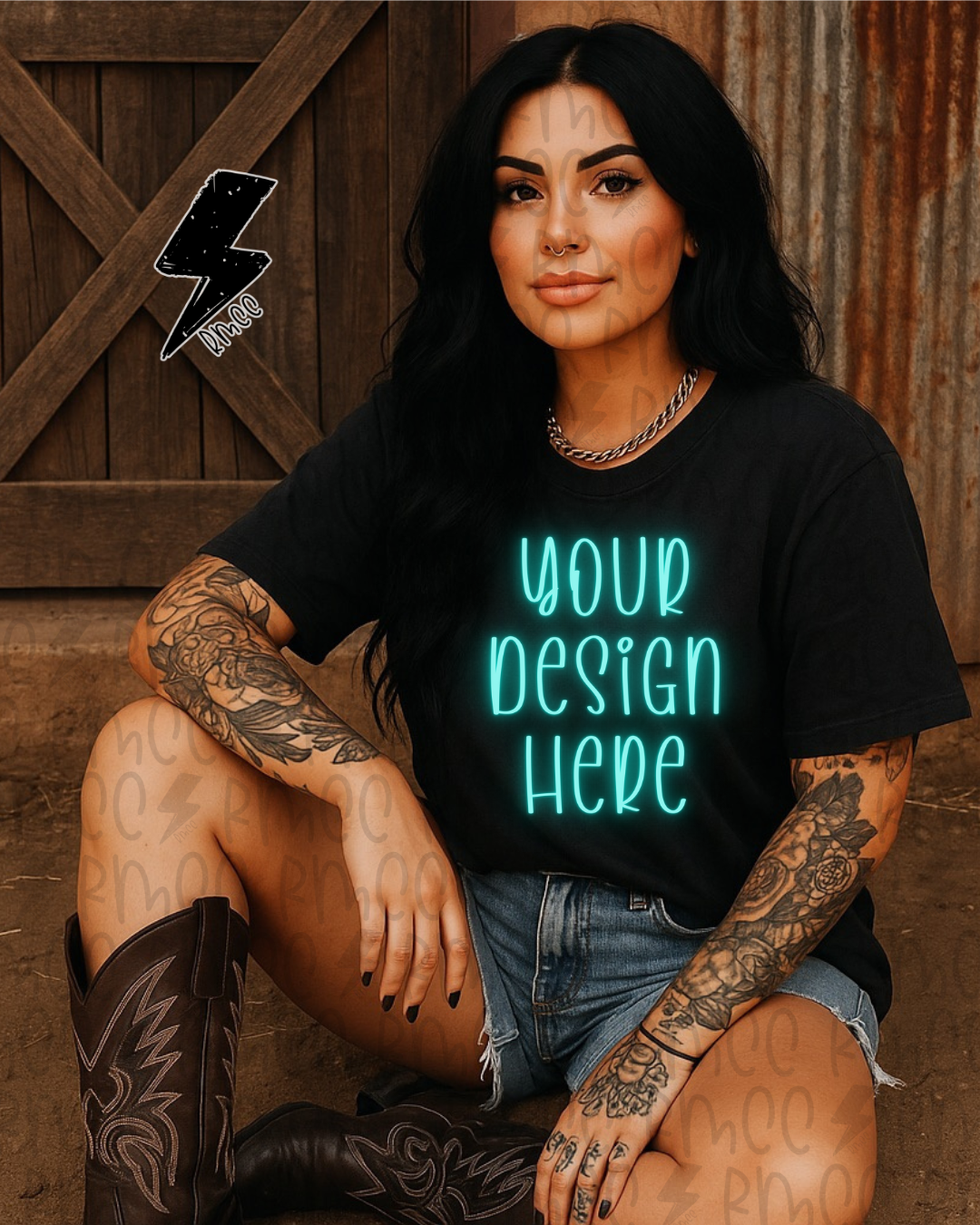 Mock Up | Black T-shirt