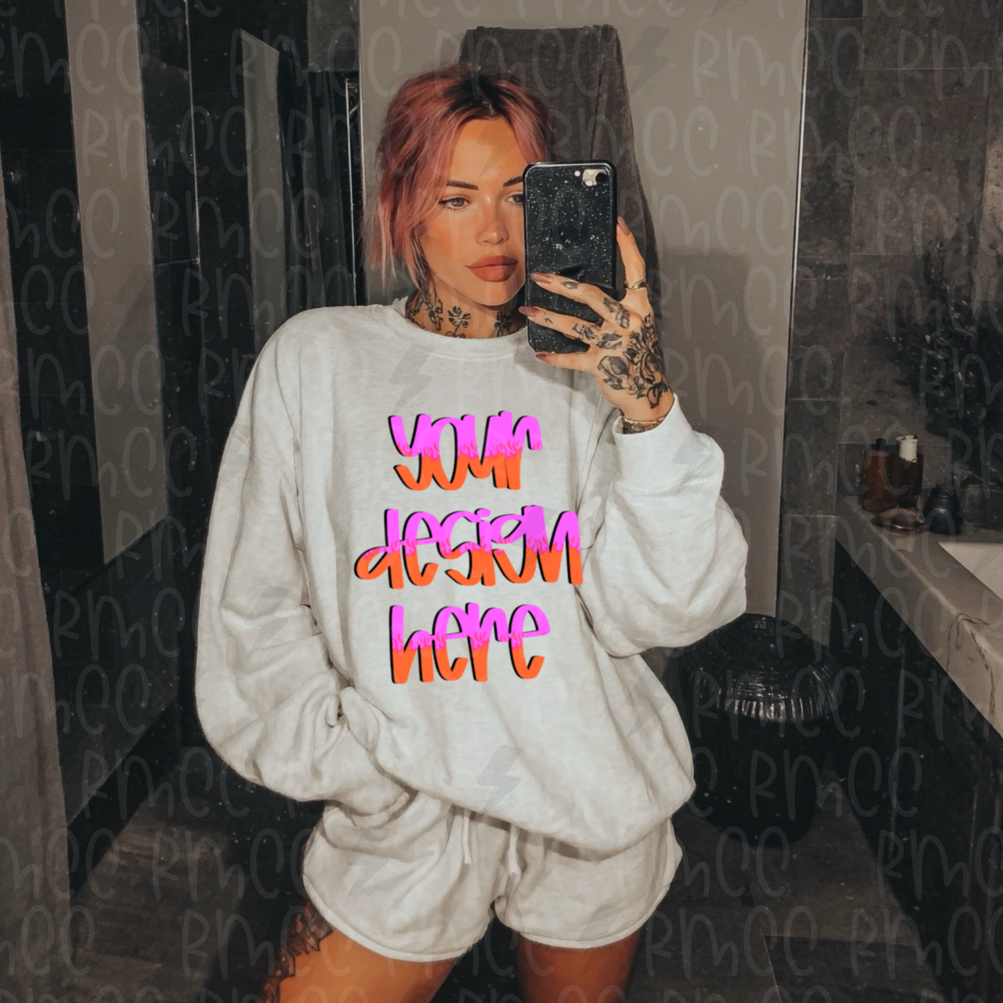 Mock Up | White Sweatshirt