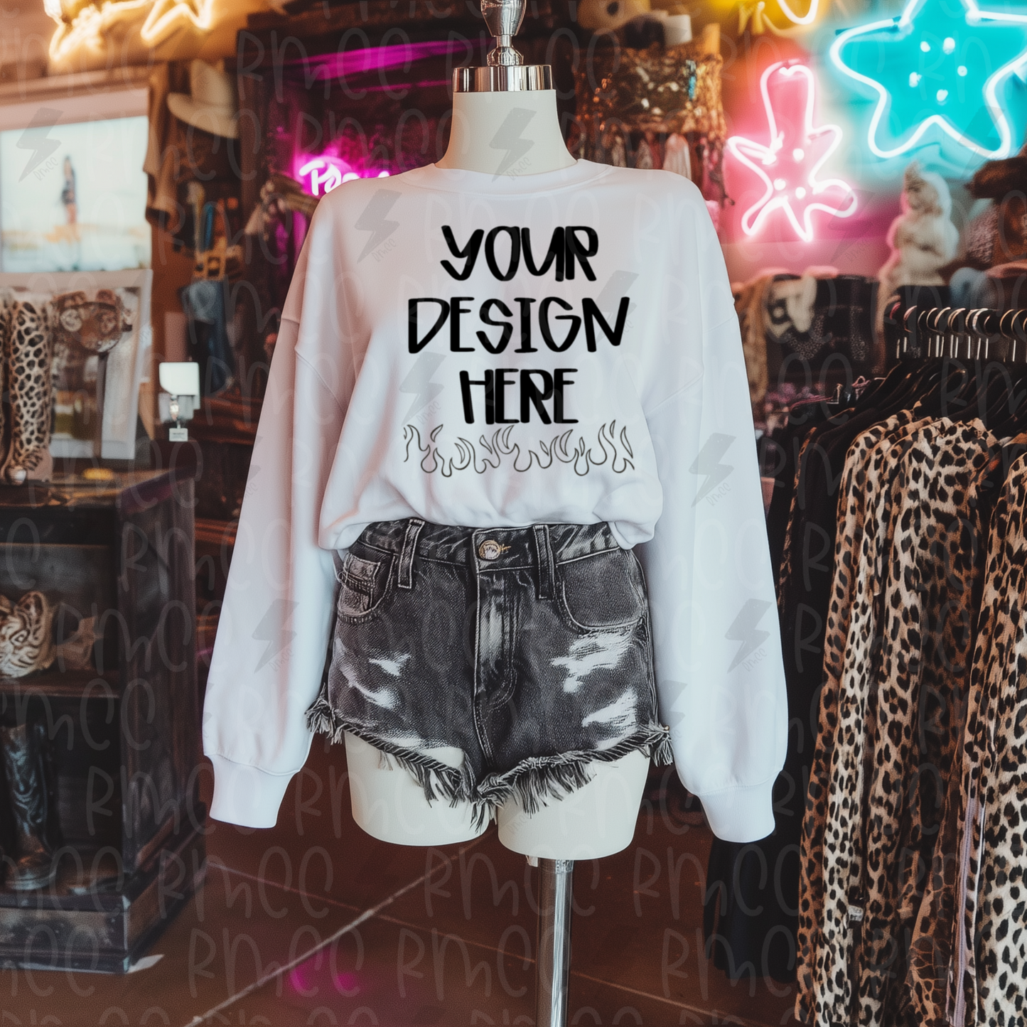 Mock Up | White Sweatshirt