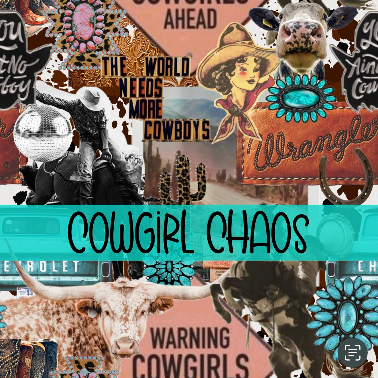 Cowgirl Chaos | Seamless PNG