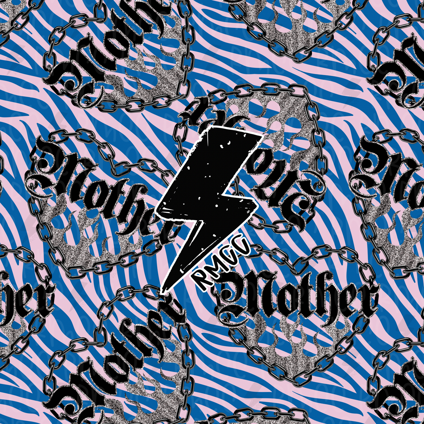 Purple Zebra Mother | Seamless PNG