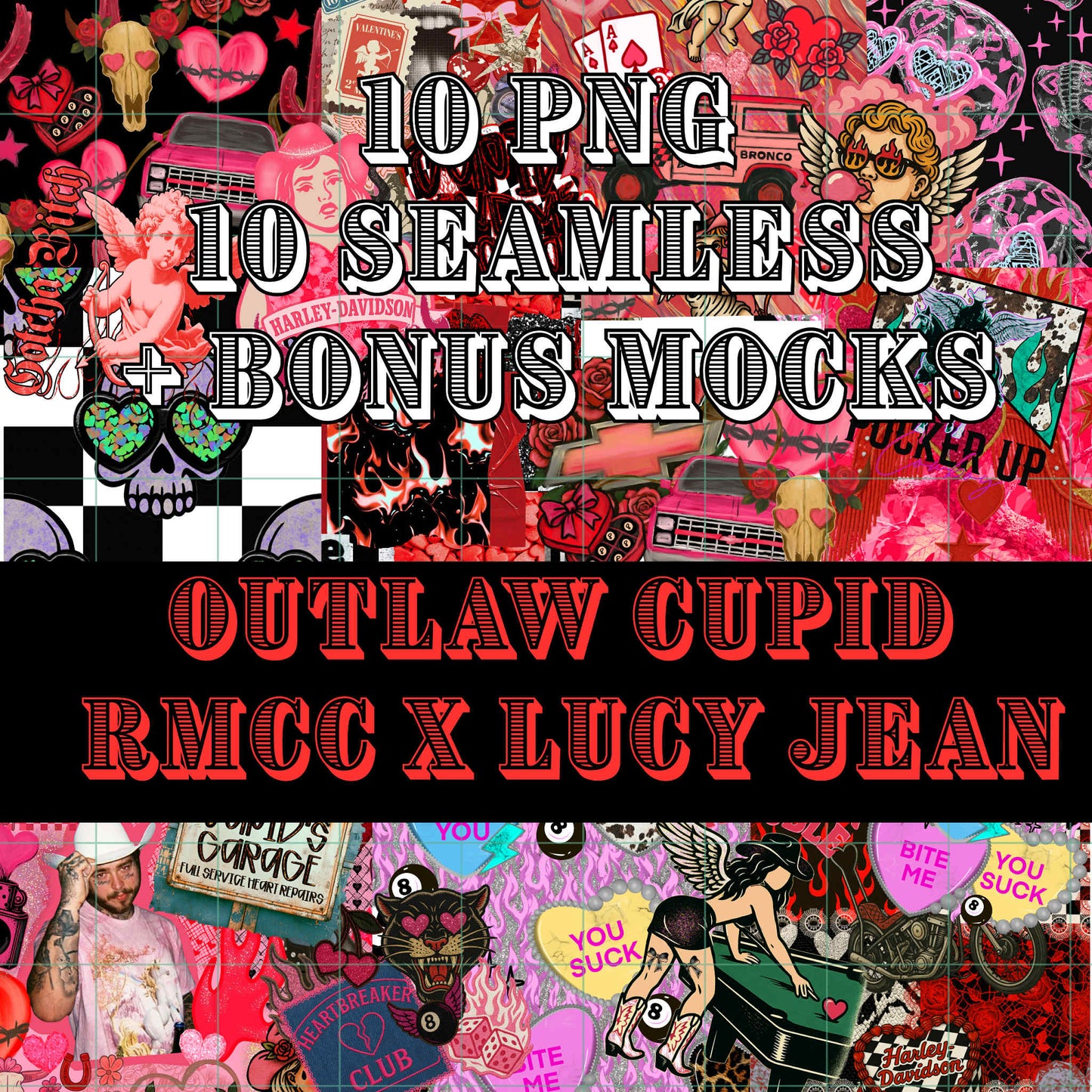 NO CODES! Whole Bundle | OUTLAW CUPID | LJD x RMCC Collab | SEAMLESS | PNG