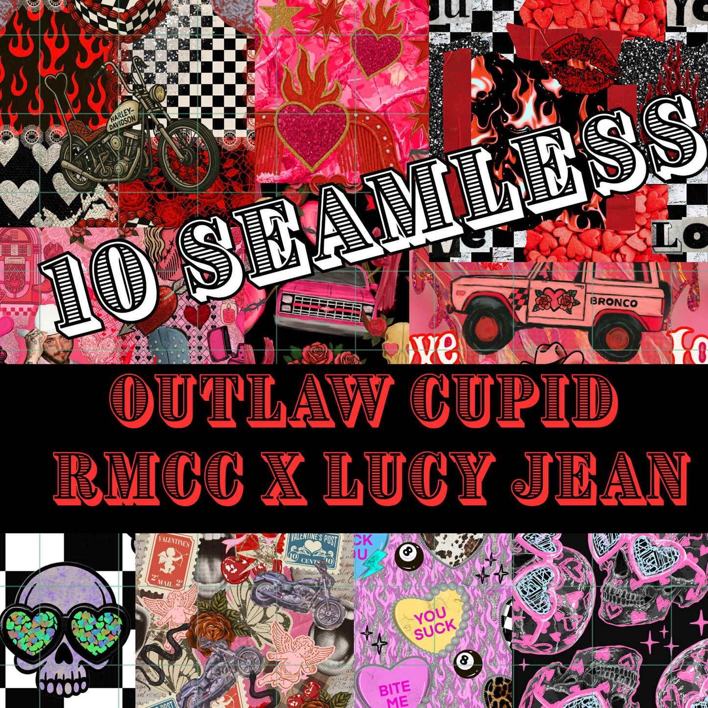 NO CODES! Seamless ONLY | OUTLAW CUPID | LJD x RMCC Collab | SEAMLESS | PNG