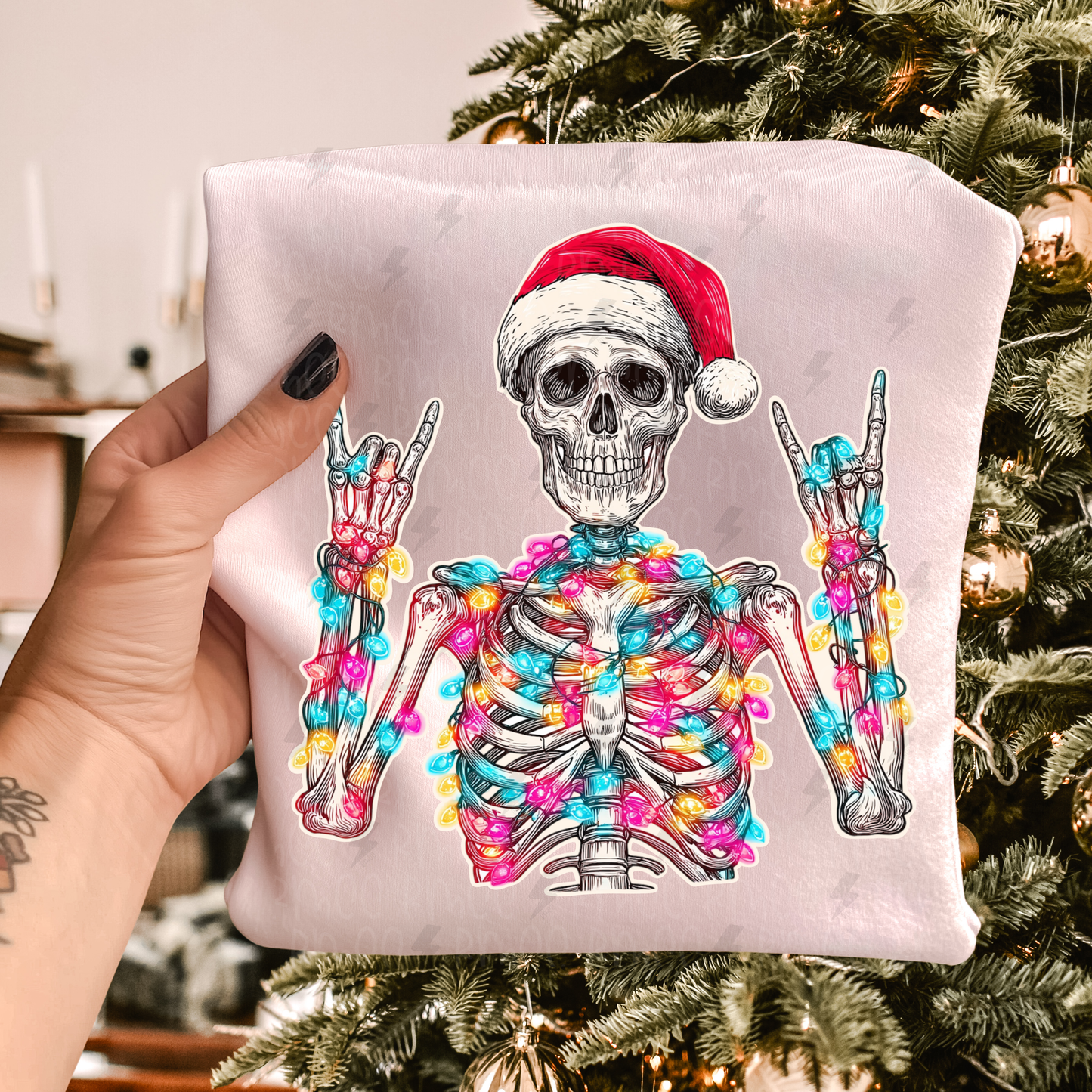 Skelly Rock on | PNG | Christmas