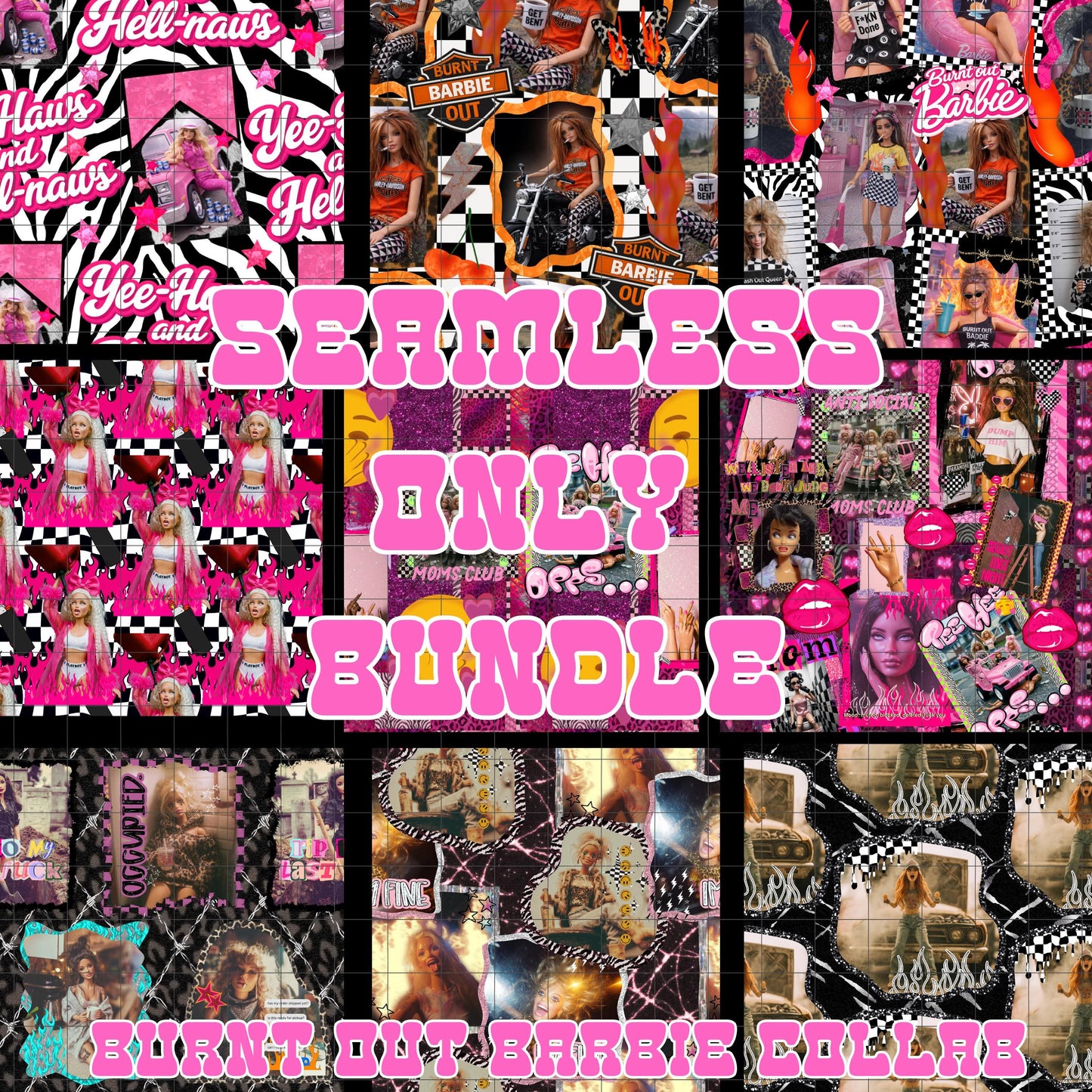 NO CODES! Seamless Only | Burn Out Barbie | LJD x RMCC x SLS Collab | SEAMLESS | PNG