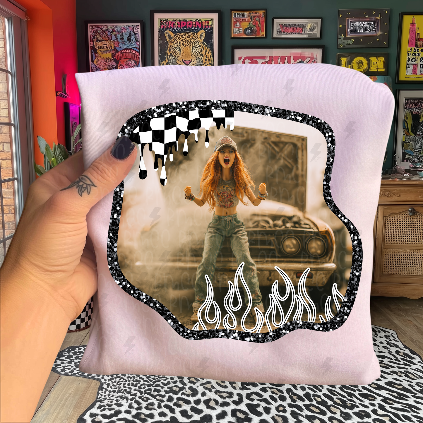 Broke car Barbie | PNG