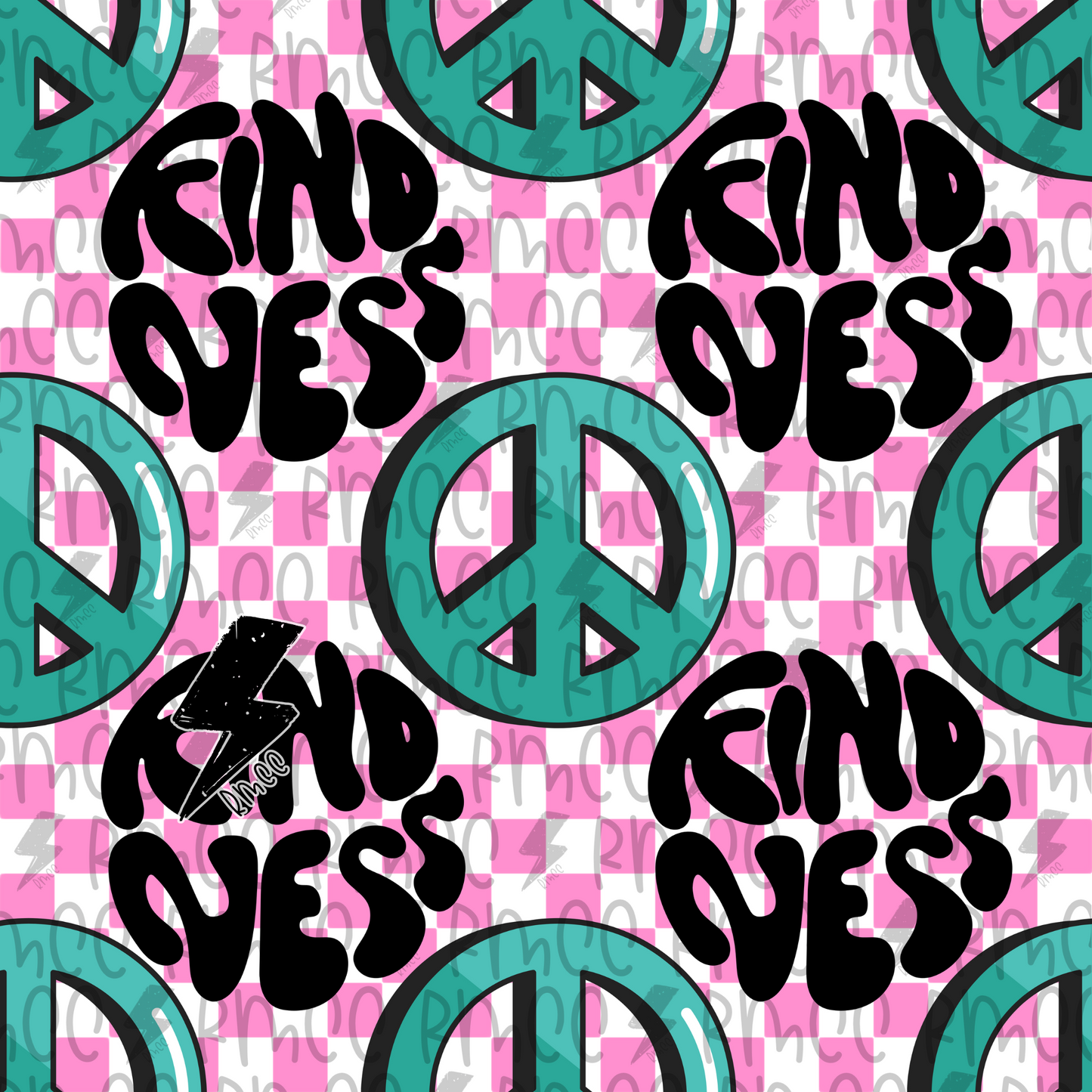 Kindness Pink Checker | Seamless PNG