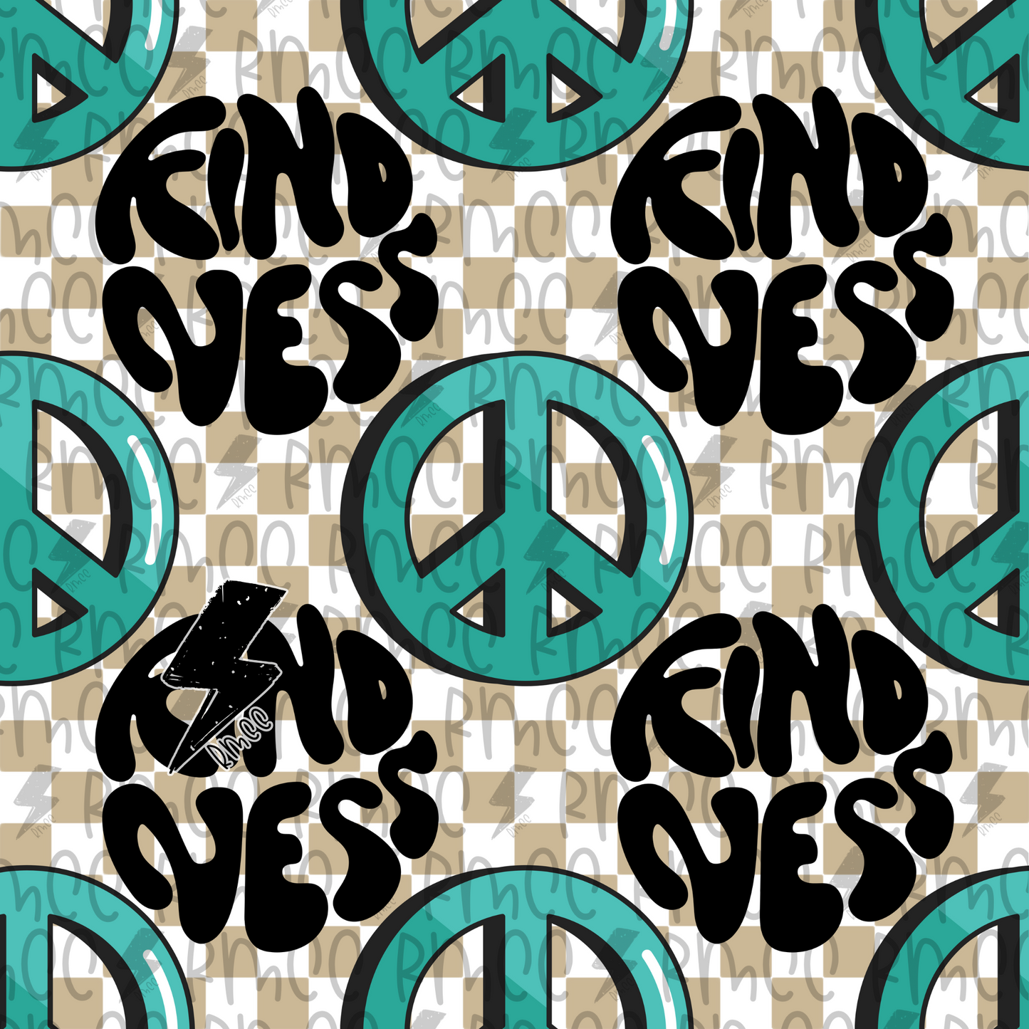 Kindness Tan Checker | Seamless PNG