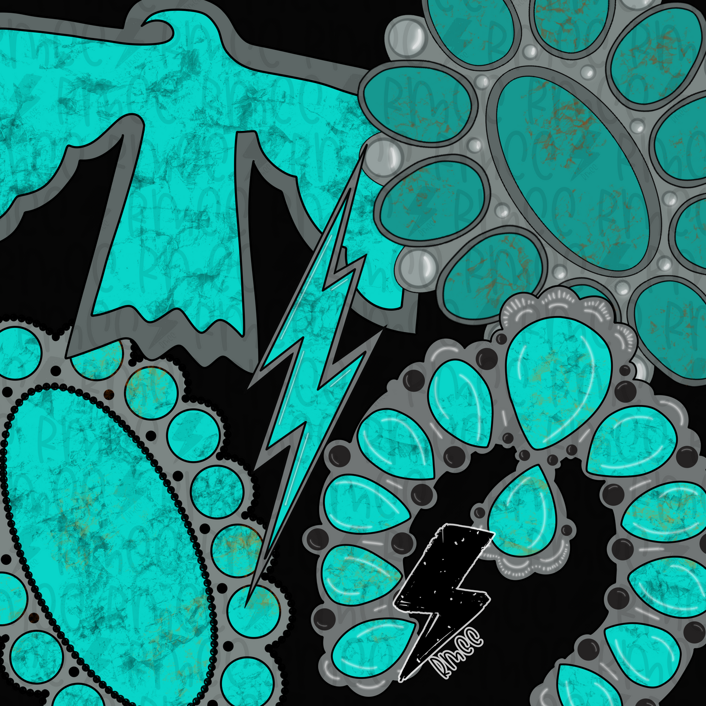 Turquoise Bundle | Clip Art | PNG