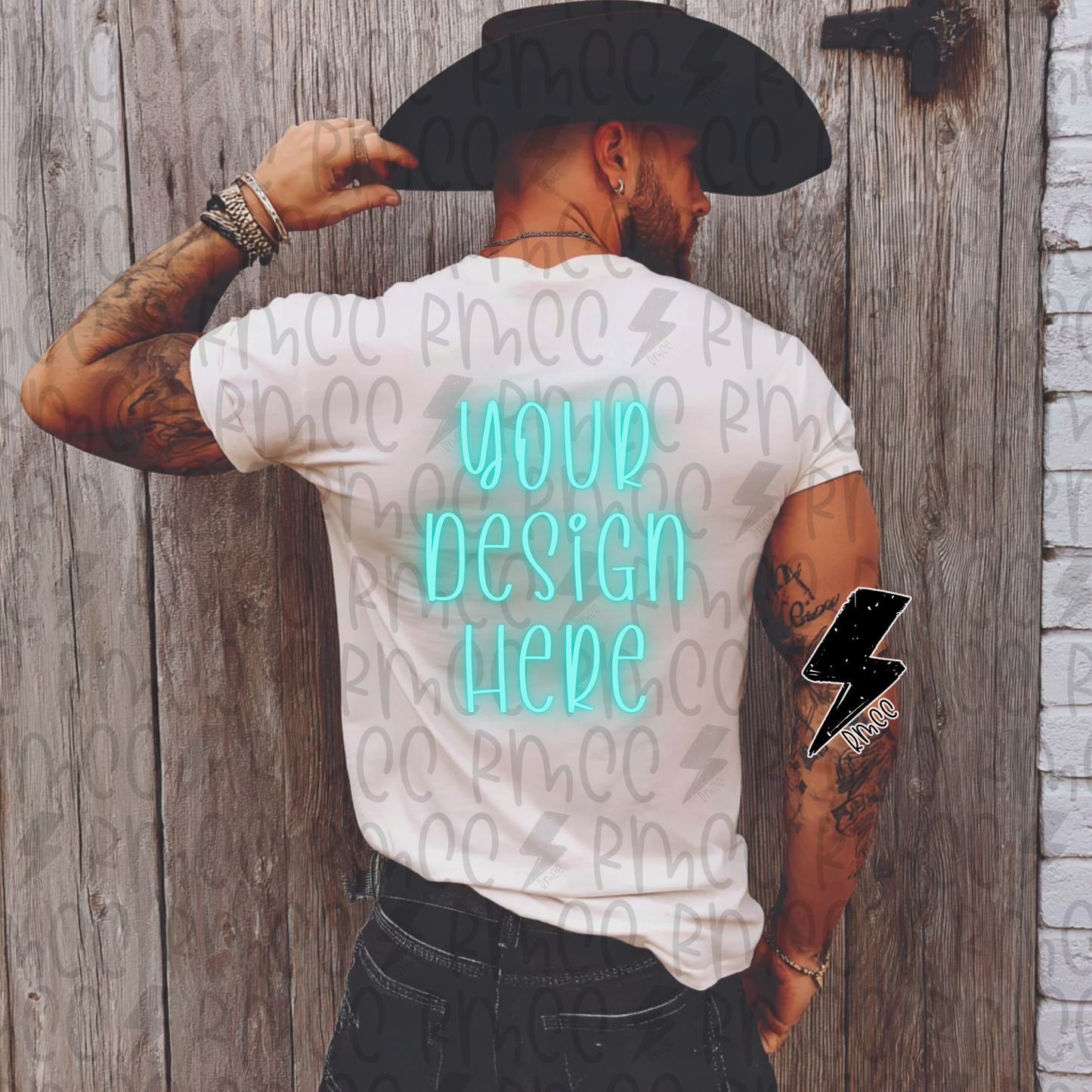 Mock Up | White T-shirt | Men’s | Back
