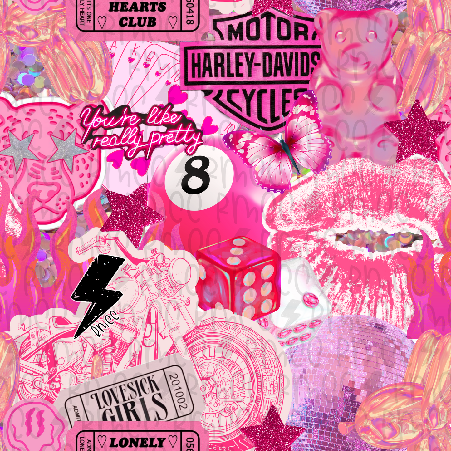 Pink Pandemonium | Seamless PNG
