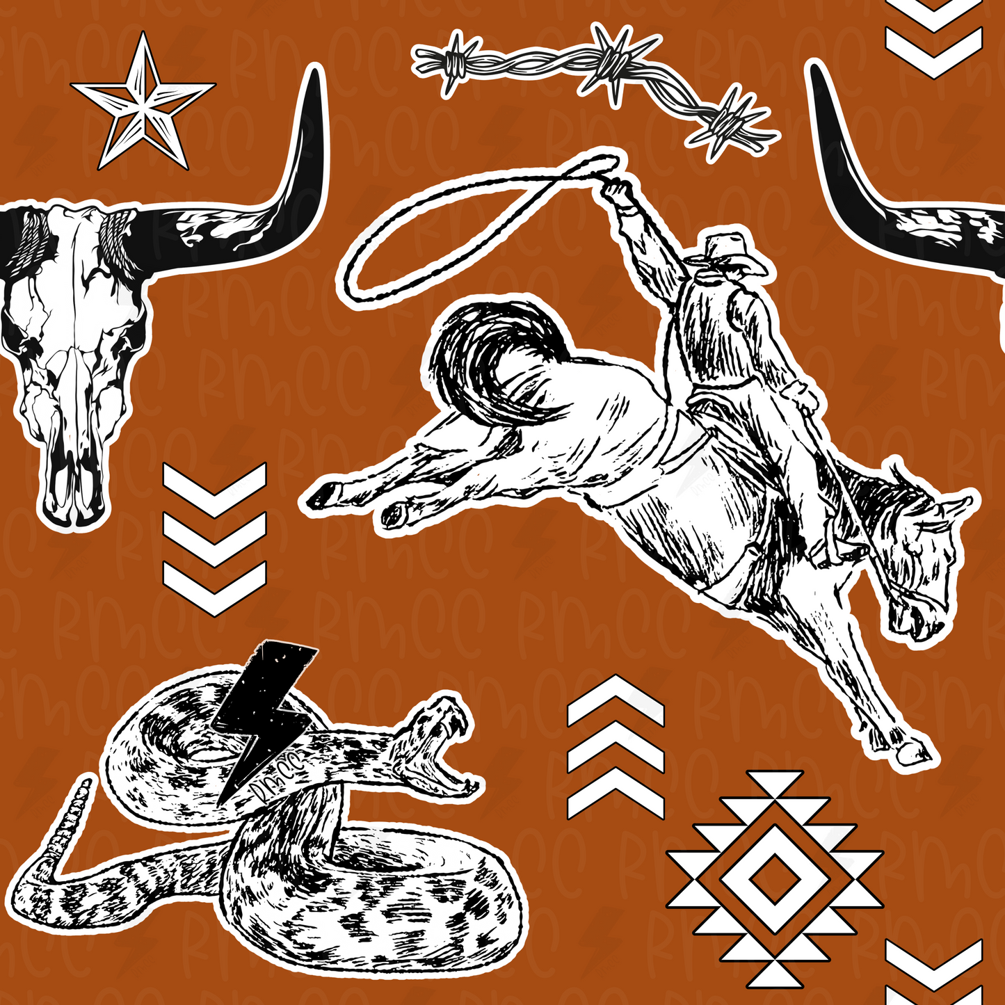 Boneyard Bronco | Seamless PNG