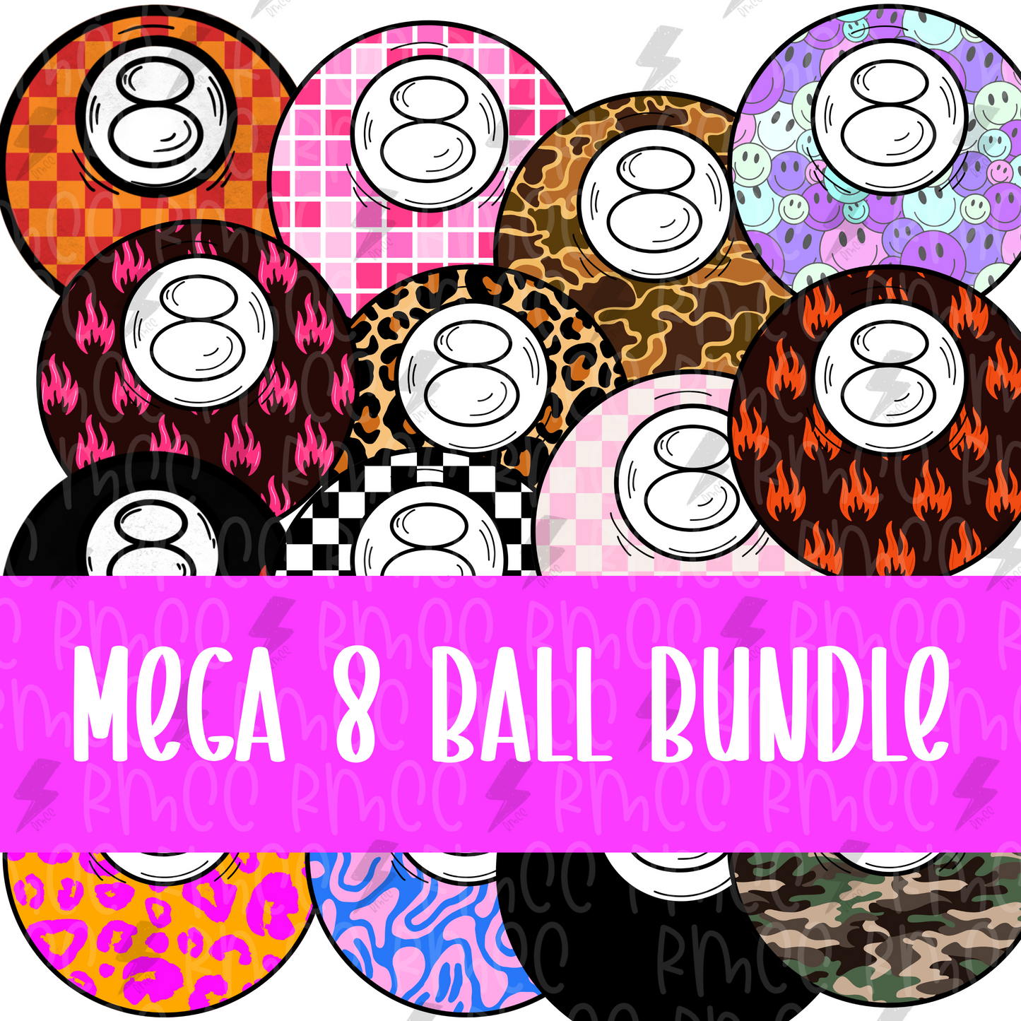 Mega 8 Ball Bundle | Clip Art | PNG