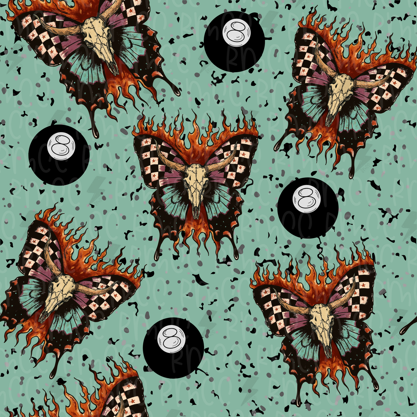 Burnout Butterfly | Seamless PNG