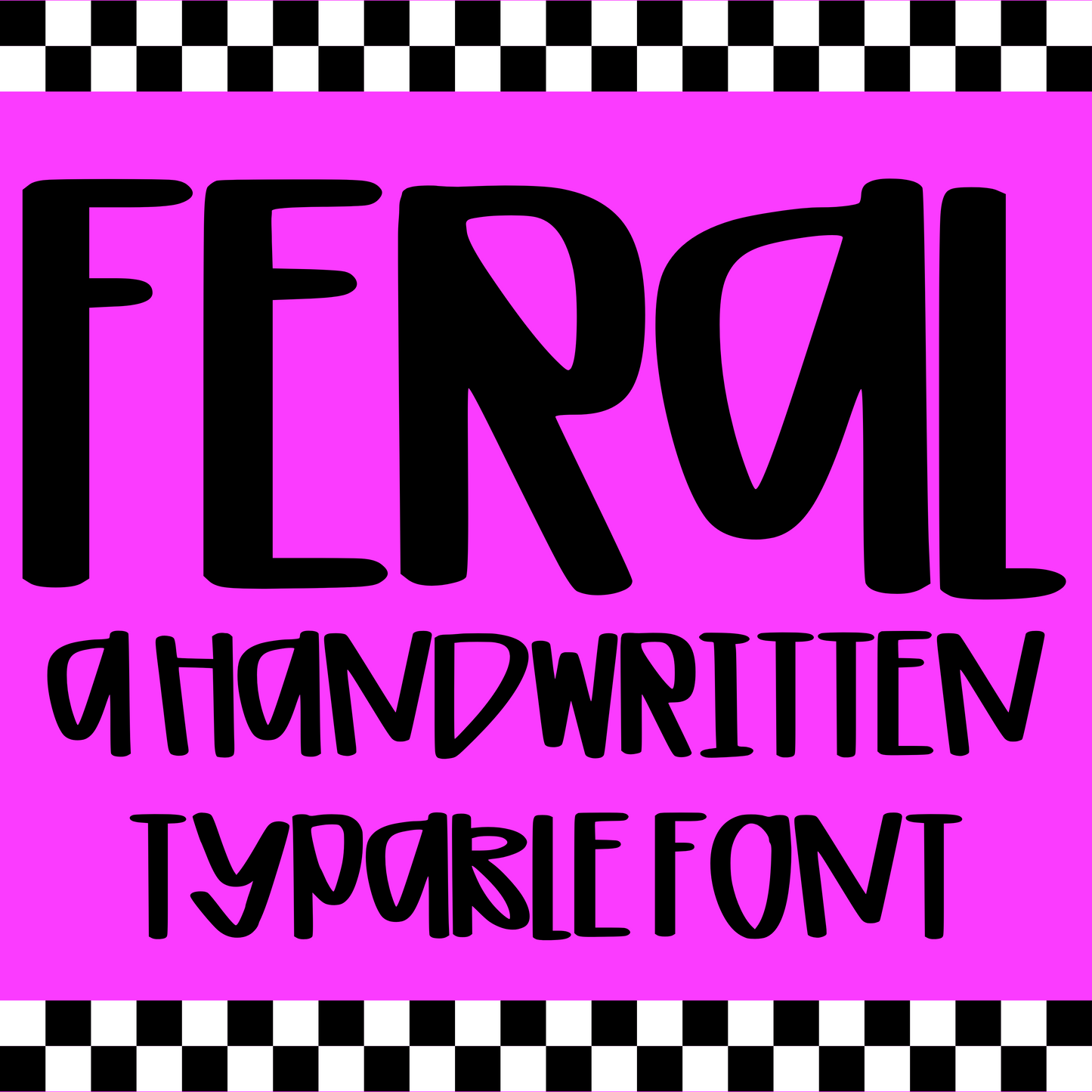 FERAL font | PNG | Alpha