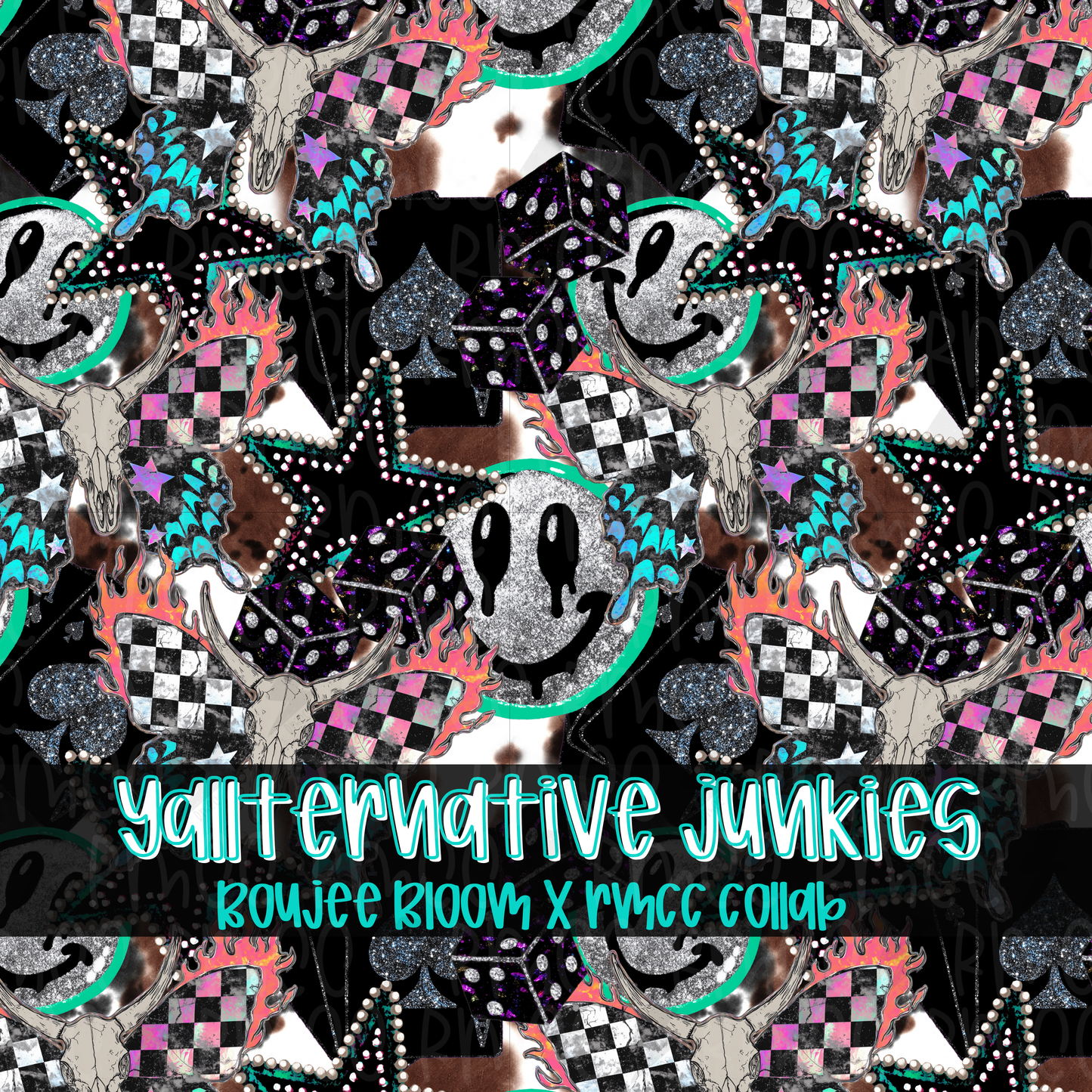 Glitter & Giddyup | Yallternative Junkies | Seamless PNG