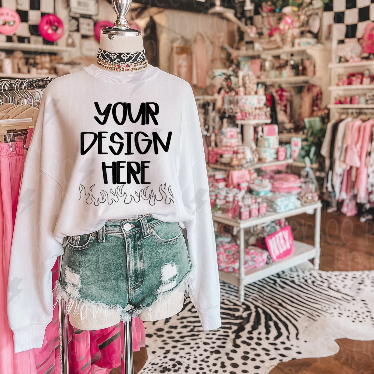 Mock Up | White Sweatshirt | Christmas