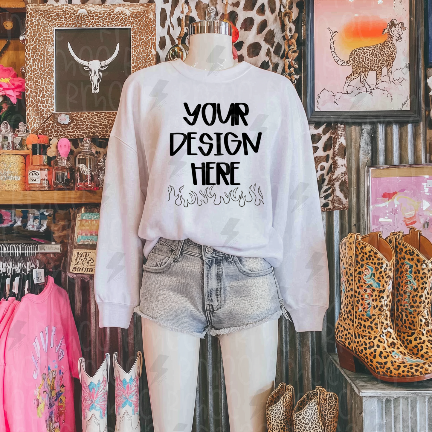 Mock Up | White Sweatshirt