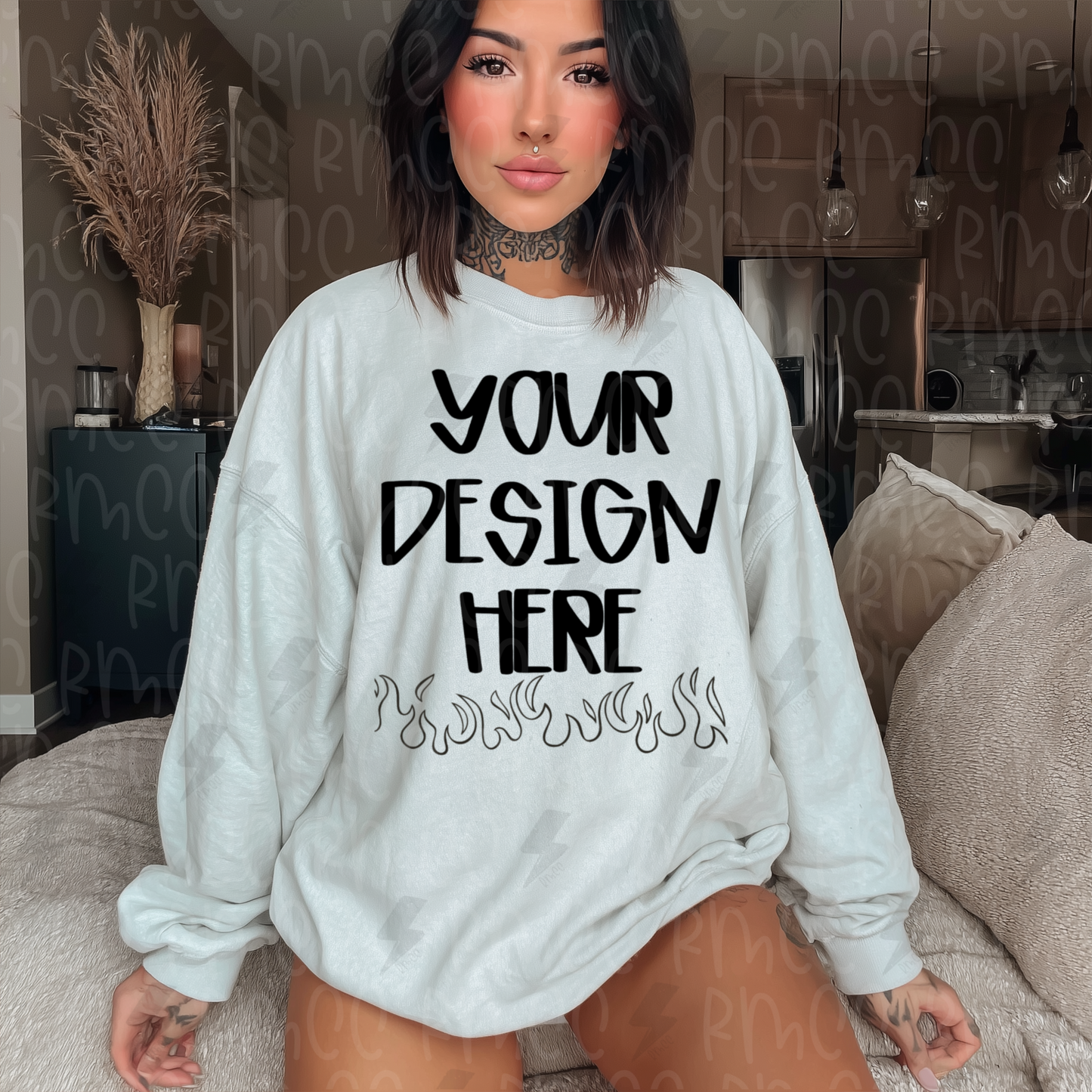 Mock Up | White Sweatshirt