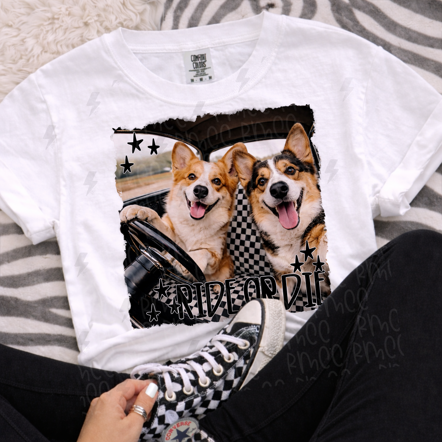 ride or die corgi | PNG