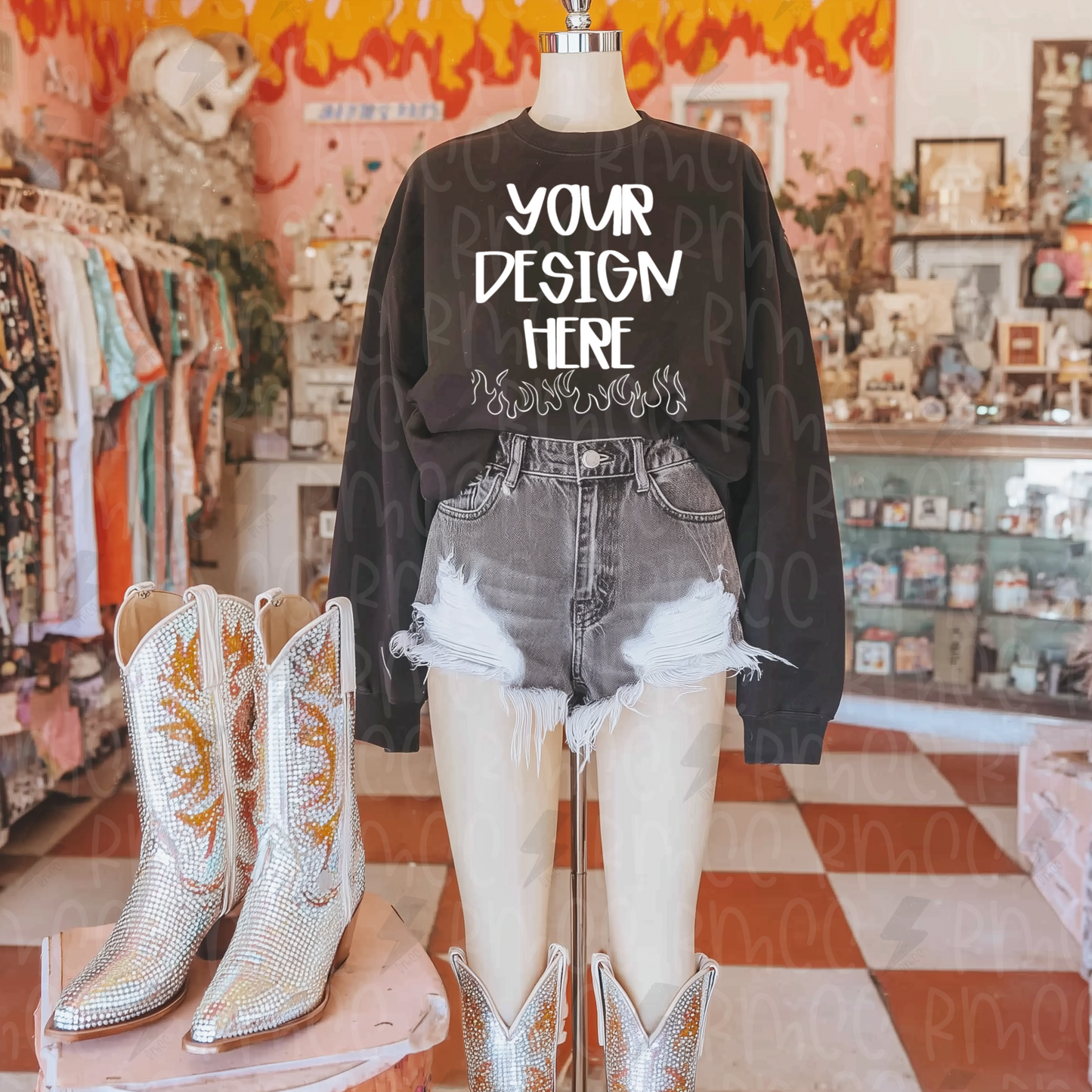 Mock Up | Black Sweatshirt