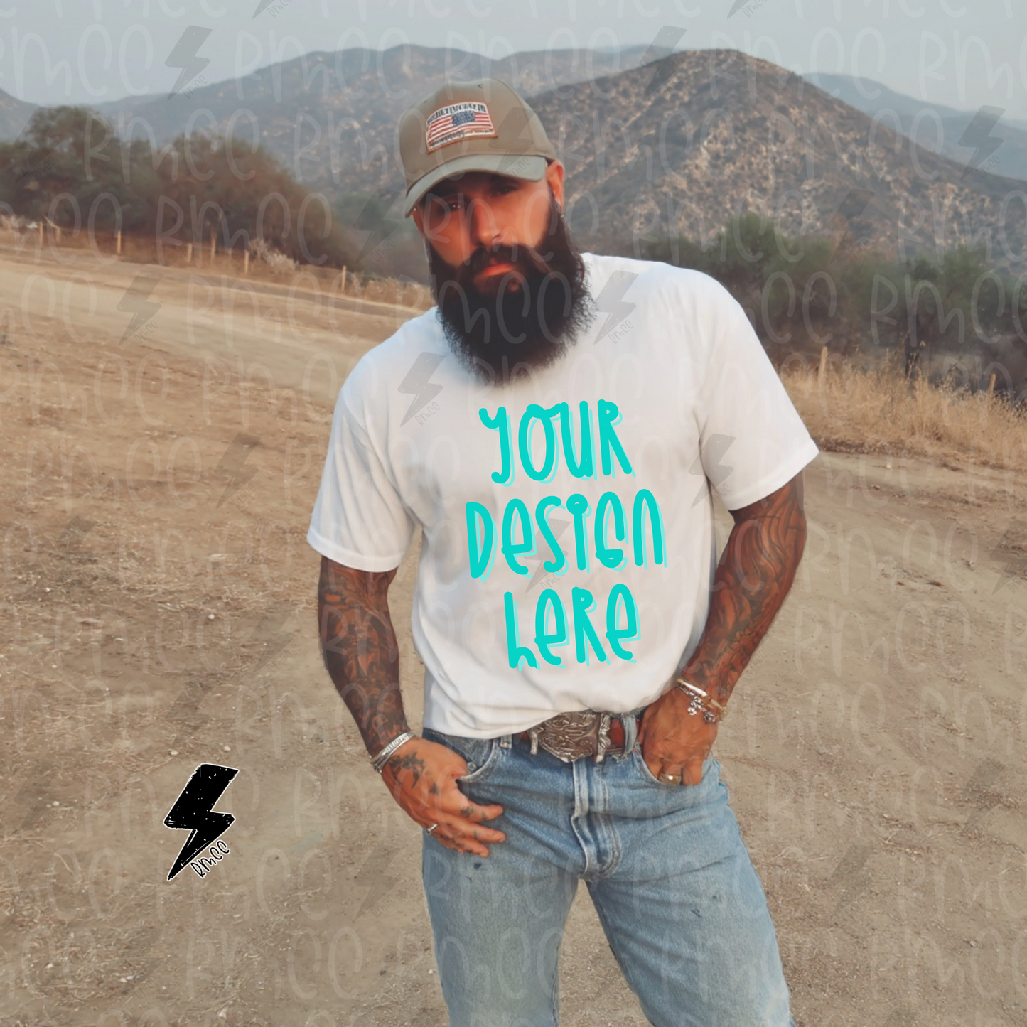 Mock Up | White T-shirt | Mens