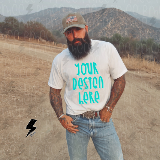 Mock Up | White T-shirt | Mens