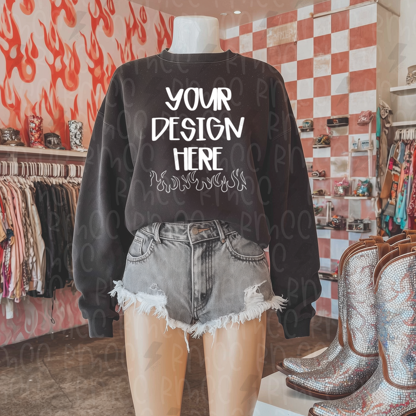 Mock Up | Black Sweatshirt