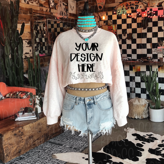 Mock Up | White Sweatshirt