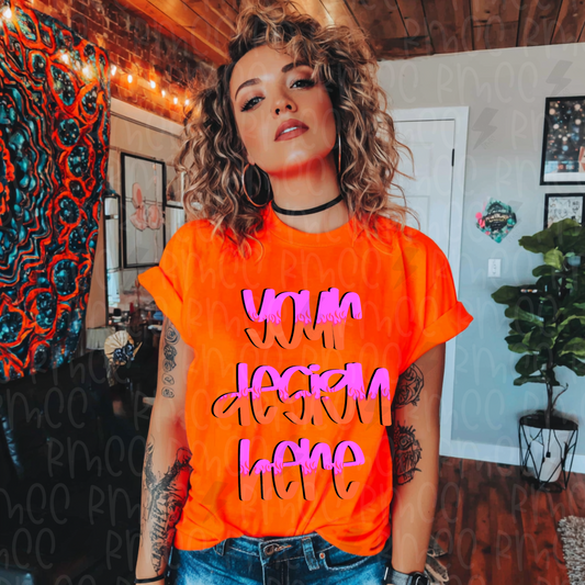 Mock Up | Neon Orange T-shirt