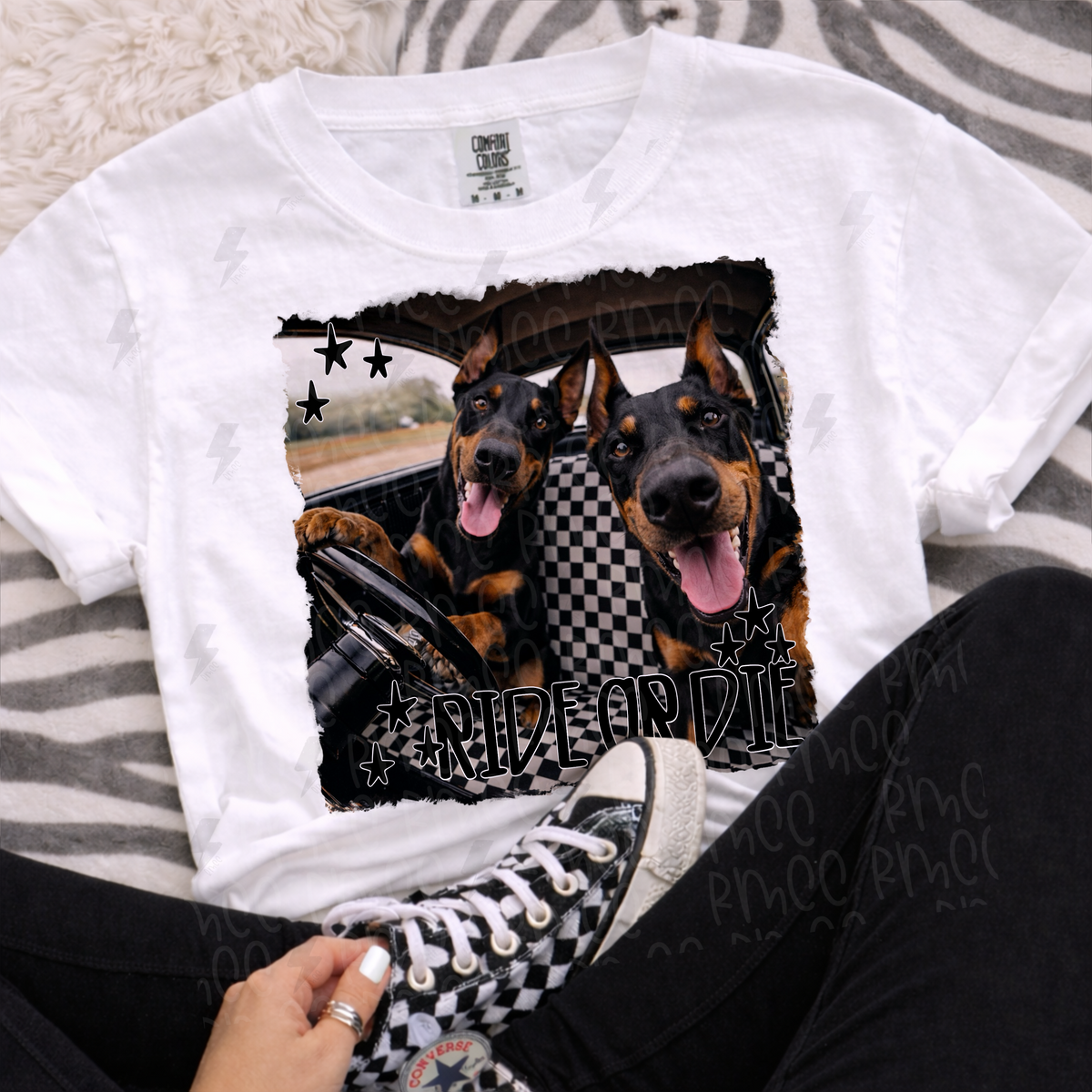 ride or die doberman | PNG