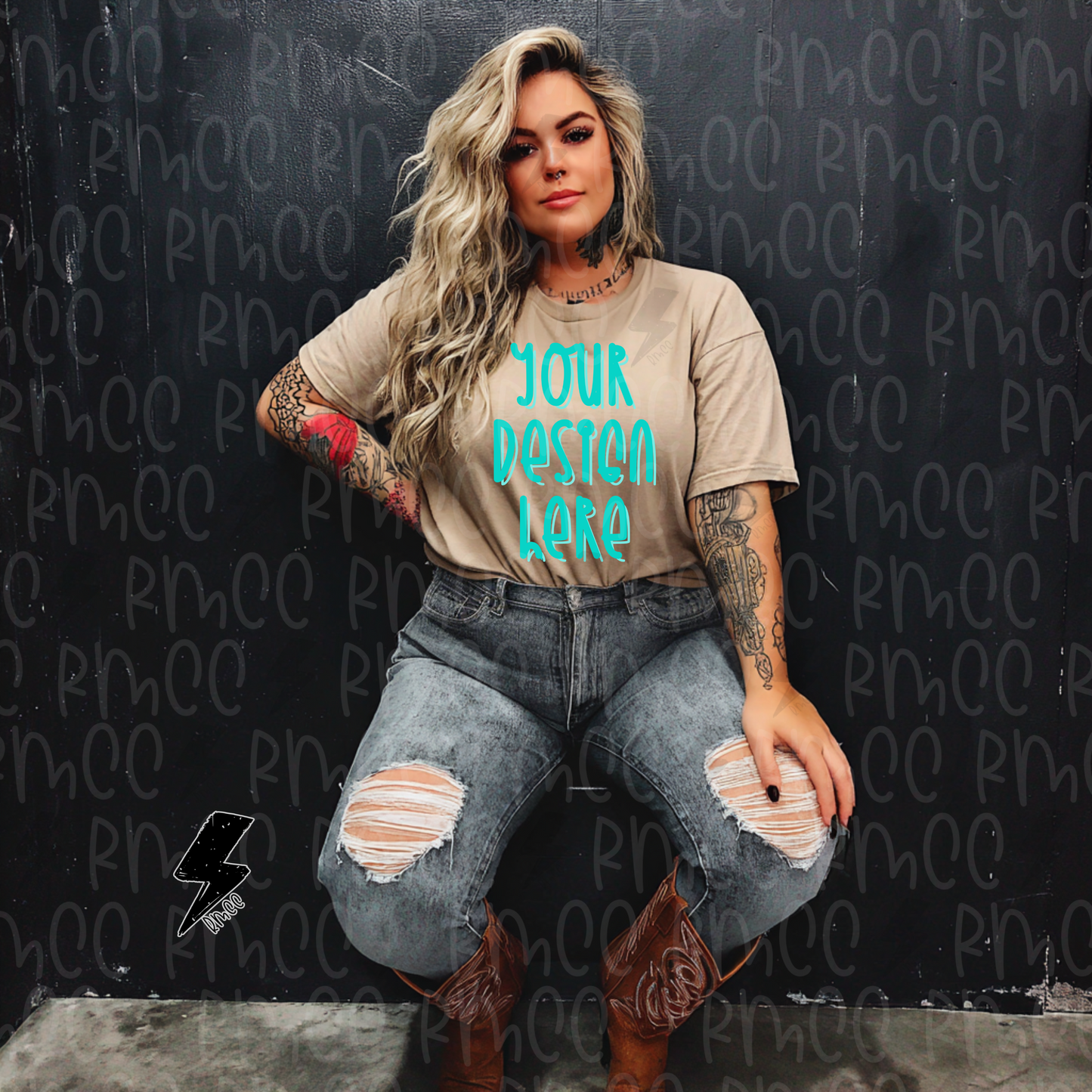 Mock Up | Sand or Tan T-shirt