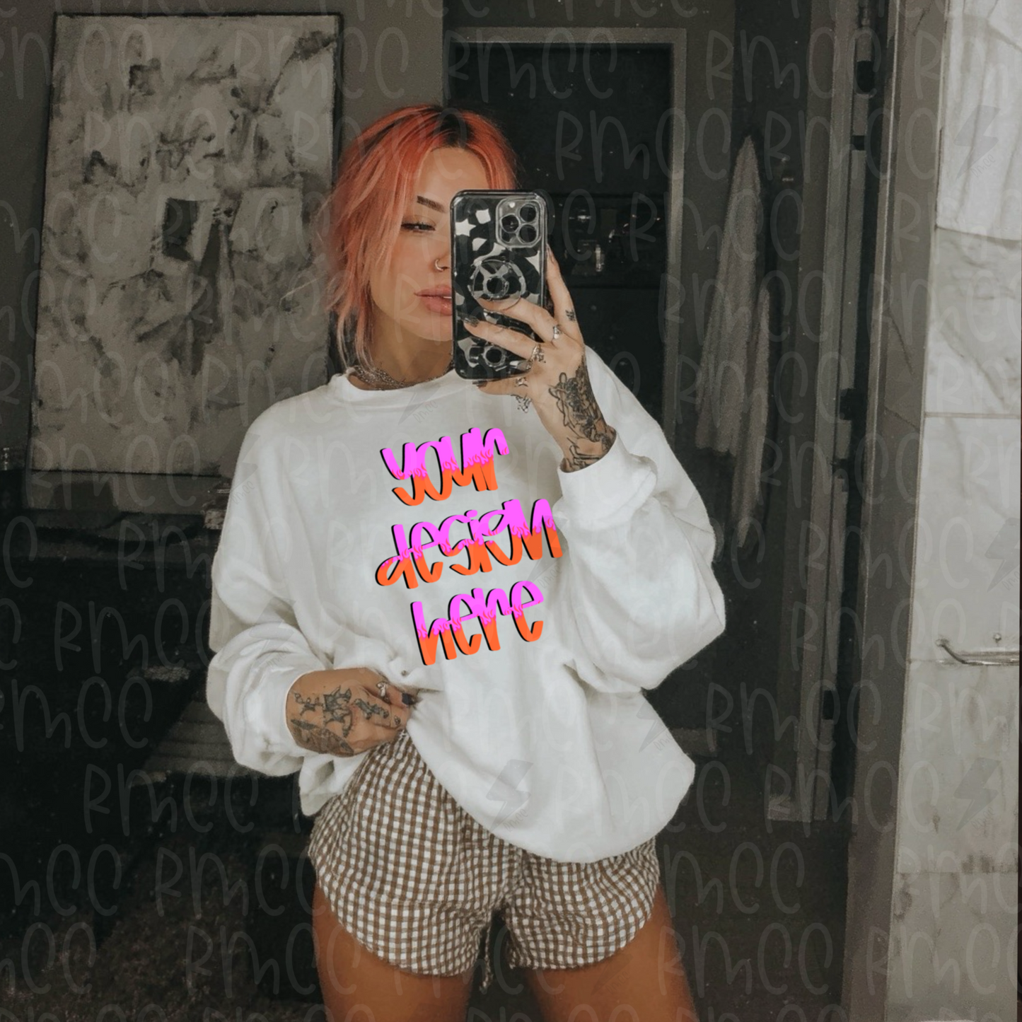 Mock Up | White Sweatshirt