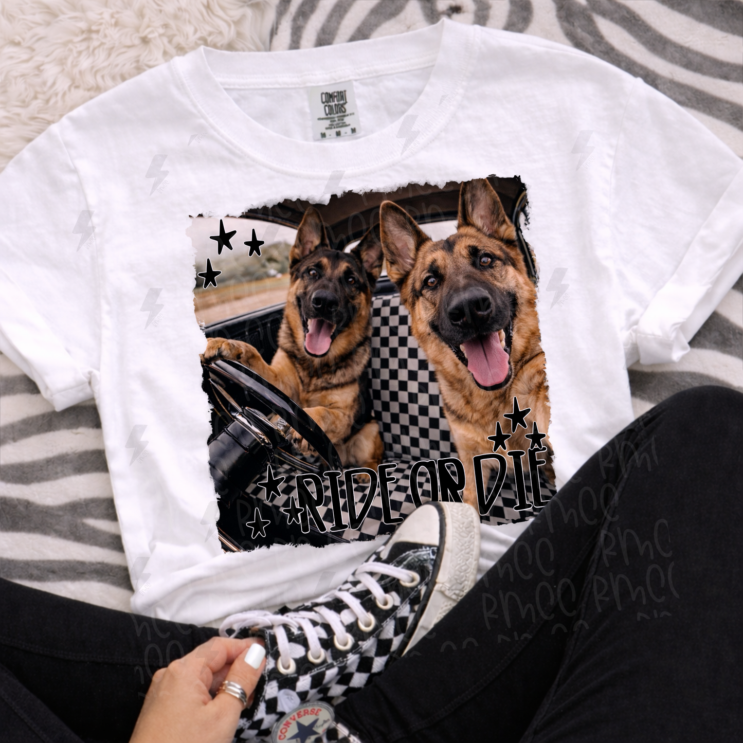 ride or die german shepherd | PNG