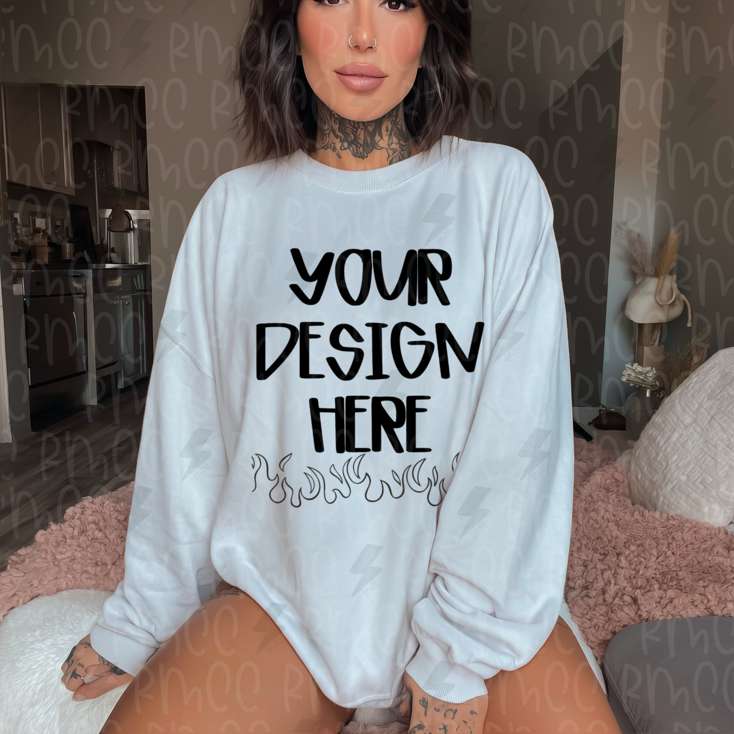 Mock Up | White Sweatshirt