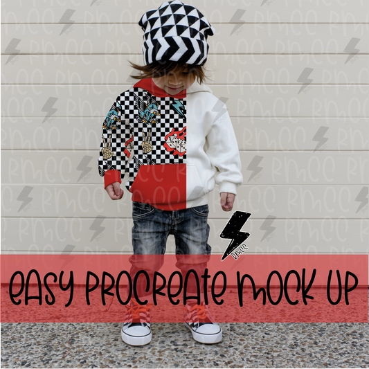 All Over Mock Up | Boys Hoodie