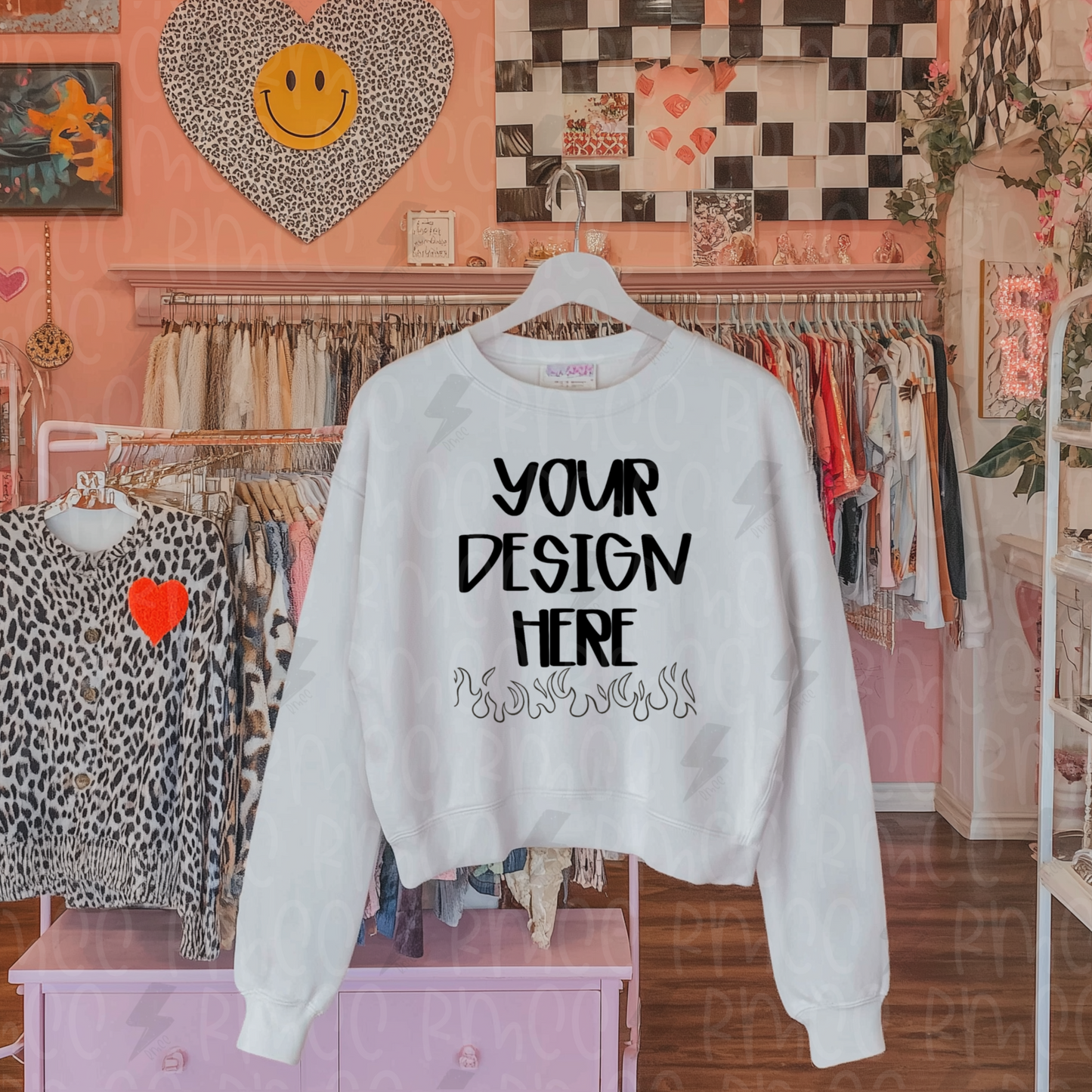 Mock Up | White Sweatshirt