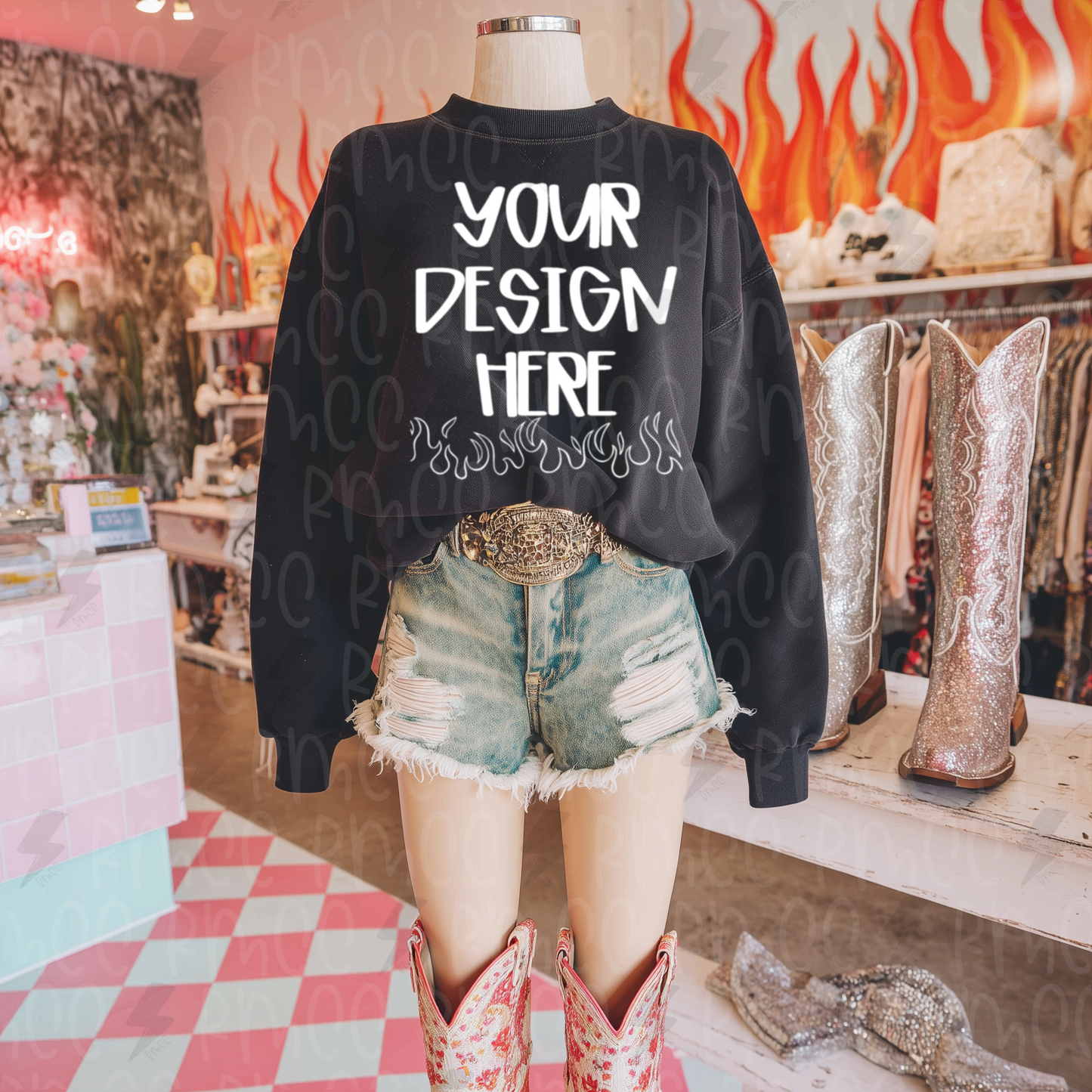 Mock Up | black Sweatshirt