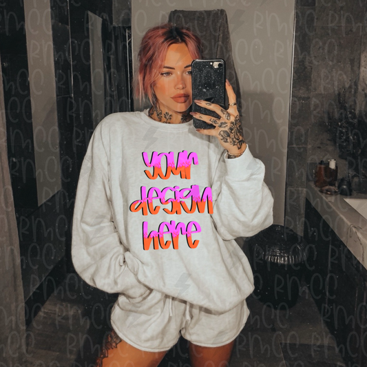 Mock Up | White Sweatshirt
