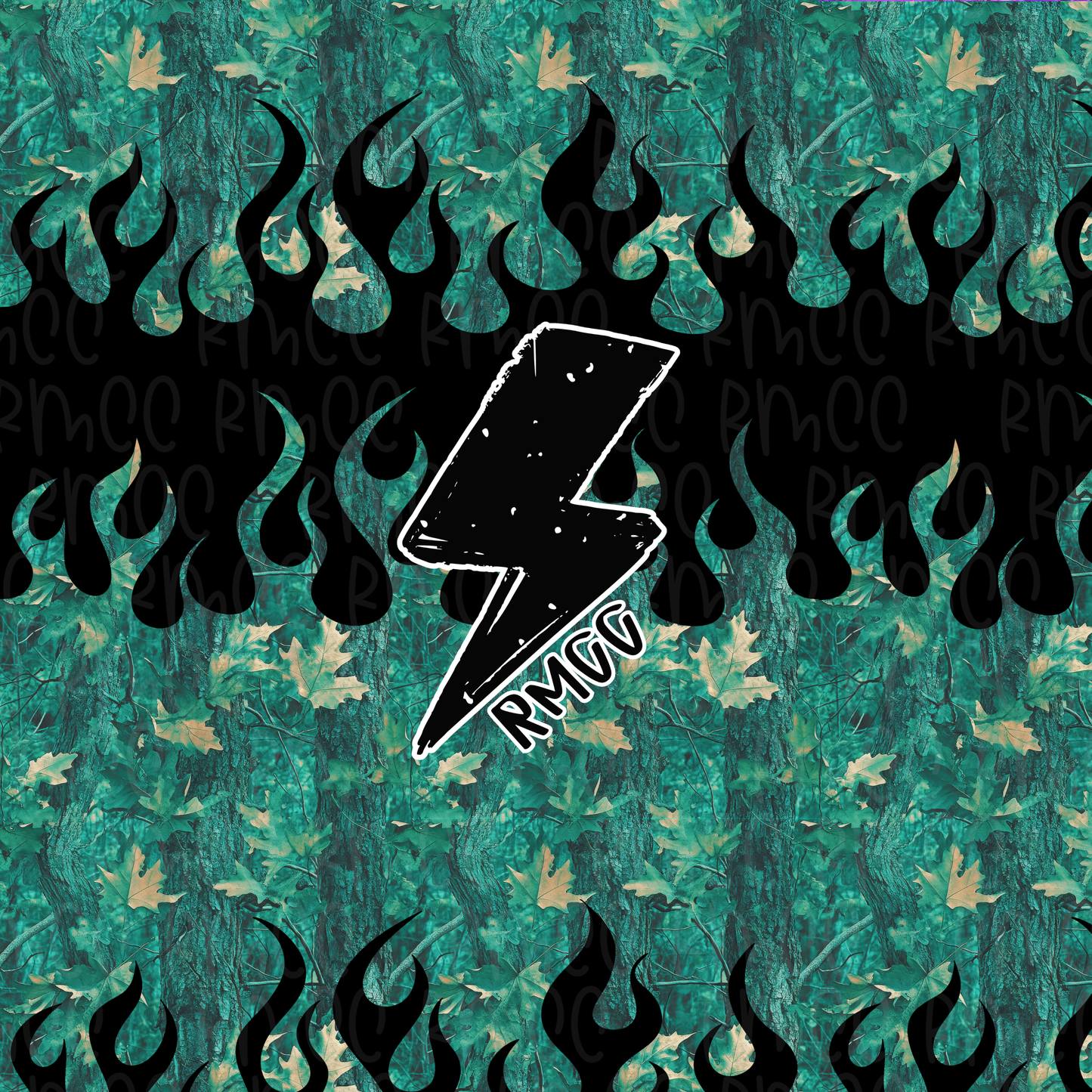 Camo + Flame 2  | Seamless PNG