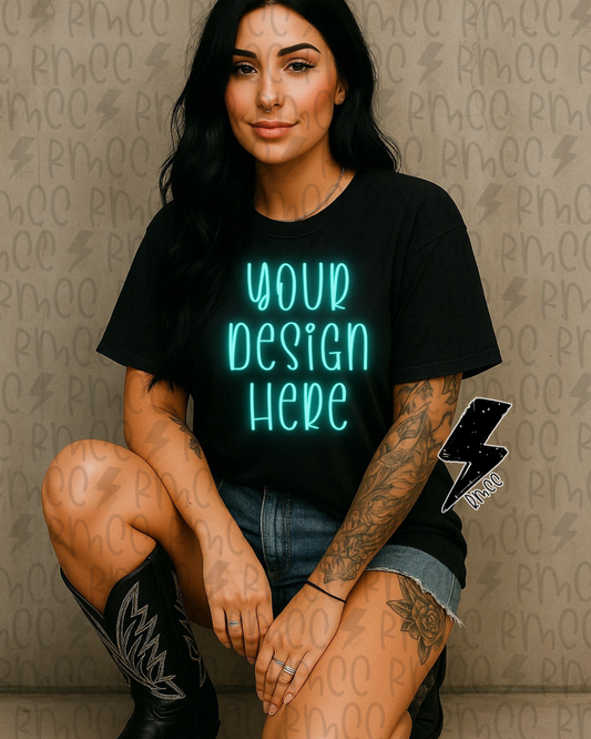 Mock Up | Black T-shirt