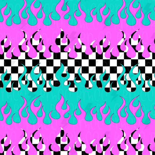 Checkered flame | Seamless PNG