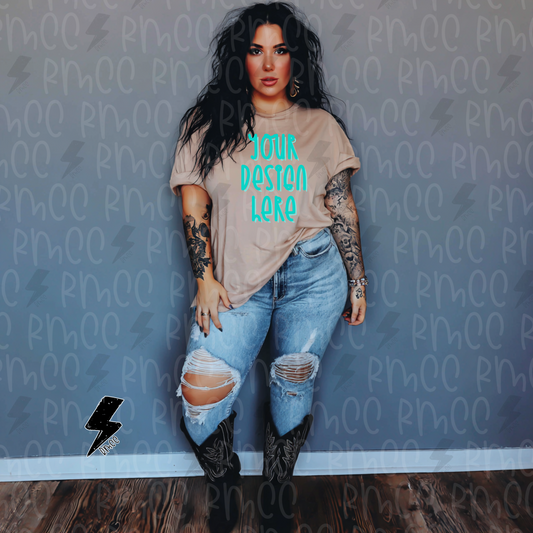 Mock Up | Tan or Sand T-shirt
