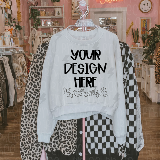 Mock Up | White Sweatshirt