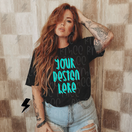 Mock Up | Black T-shirt